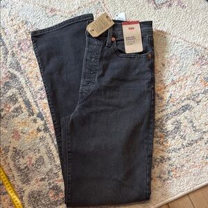 Levi's High Rise Straight Jeans - Black